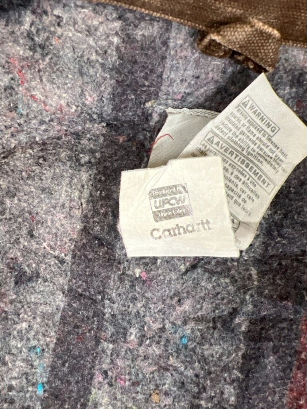 Vintage Carhartt Men 2XL Made in USA Sandstone Chore Coat Brown C58 CHT Blanket - Picture 5 of 11